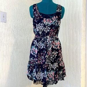 Guess Black Lace & Flower Dress